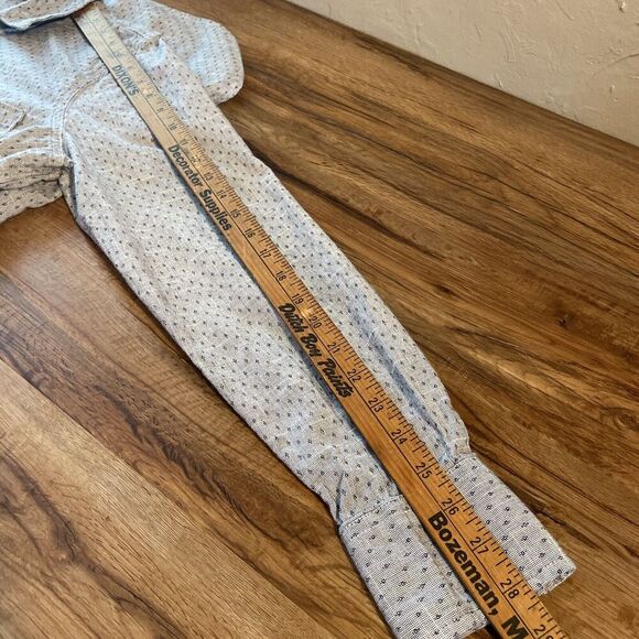 Merona Women's XXL Long Sleeve Blue Print Shirt Long sleeve 1/2 button cotton - Picture 4 of 11